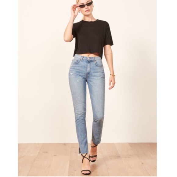 Reformation Denim - NWT Reformation Julia High Rise Cigarette Slit Hem